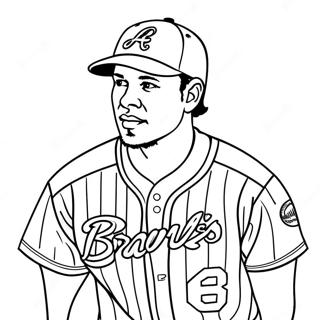 Pagina Para Colorir De Jogador Do Atlanta Braves Em Acao 97494-36412