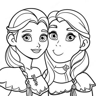 Elsa E Anna Páginas Para Colorir