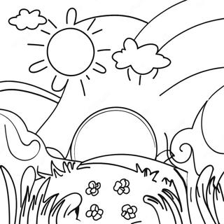 Pagina Para Colorir Ceu Azul Ensolarado 97621 36594