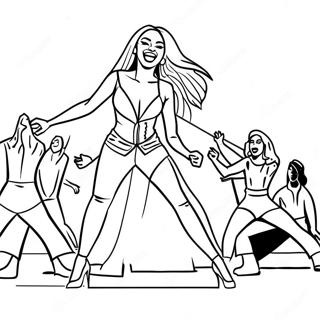 Pagina Para Colorir Beyonce Se Apresentando No Palco 97673 36635