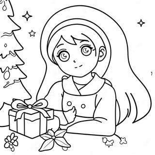 Anime Natal Páginas Para Colorir