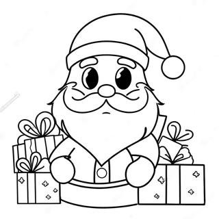 Pagina Para Colorir Papai Noel Anime Com Presentes 97829-36804