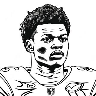 Lamar Jackson Páginas Para Colorir