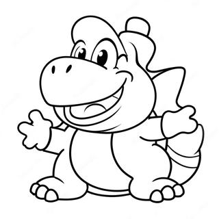 Pagina Para Colorir Do Bowser Jr Com Um Sorriso Travesso 98087-37001