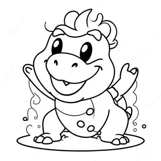 Pagina Para Colorir Do Bowser Jr Com Um Sorriso Travesso 98087-37002