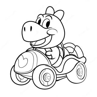 Pagina Para Colorir Do Bowser Jr Andando Em Seu Kart De Brinquedo 98088-37005