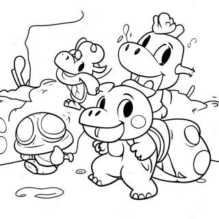 Pagina Para Colorir Do Bowser Jr Brincando Com Amigos 98089-37011