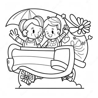 Pagina Para Colorir Do Desfile Alegre Do Dia Do Trabalho 98138-37041