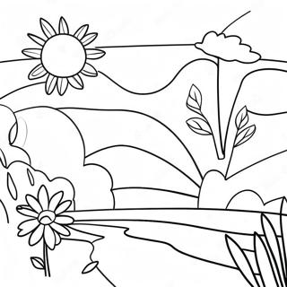 Pagina Para Colorir Dia Ensolarado Brilhante 98163-37060