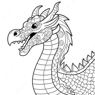 Pagina Para Colorir Dragao Majestoso Que Solta Fogo 98213-37099