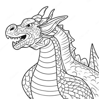 Pagina Para Colorir Dragao Feroz Rugindo 98215 37105