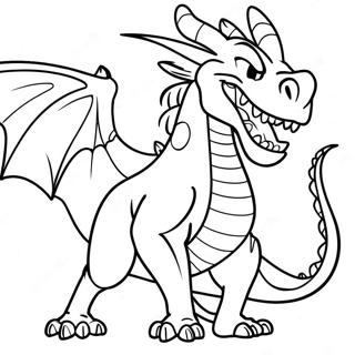 Pagina Para Colorir Dragao Feroz Rugindo 98215 37106