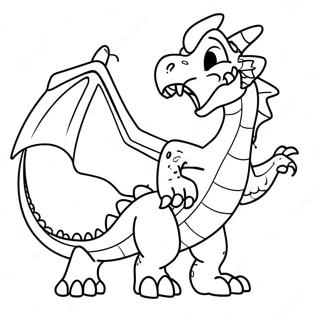 Pagina Para Colorir Dragao Feroz Rugindo 98215 37108