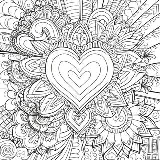 Pagina Para Colorir Coracoes De Mandala Intricada 98448-37291