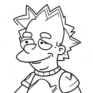 Bart Simpson Psicodélico Páginas Para Colorir