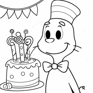 Feliz Aniversário Dr Seuss Páginas Para Colorir