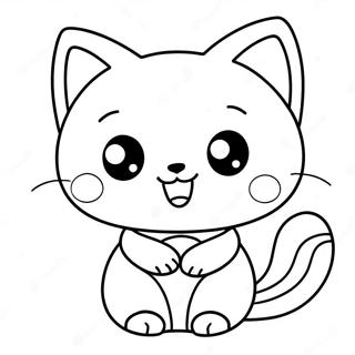 Pagina Para Colorir De Gato Chibi Fofo 98753-37517