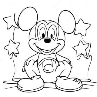 Pagina Para Colorir Do Aniversario Do Mickey Mouse 98777-37536