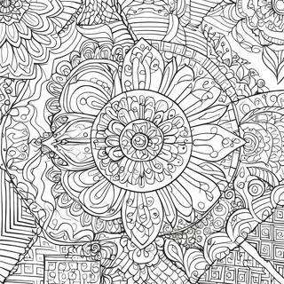 Pagina Para Colorir Do Padrao Intricado De Caleidoscopio 98804-37560