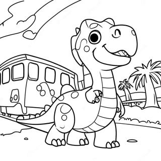 Pagina Para Colorir Do Trem Dos Dinossauros 98905-37634