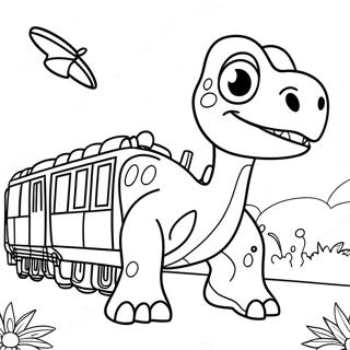Pagina Para Colorir Do Trem Dos Dinossauros 98905-37636