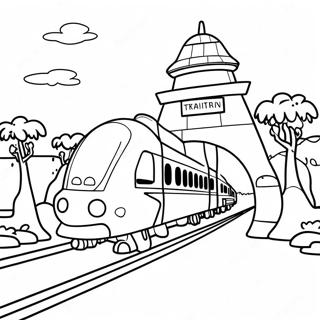 Pagina Para Colorir Da Estacao Do Trem Dos Dinossauros 98909-37649
