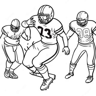 Pagina Para Colorir Jogador De Futebol De Michigan Em Acao 98957-37680