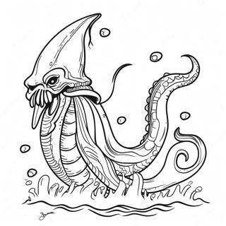 Pagina Para Colorir Do Kraken Majestoso Emergindo Do Oceano 99163-37841