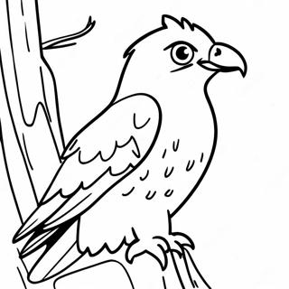 Pagina Para Colorir Do Falcao Peregrino Ninho Em Um Penhasco 99241-37902