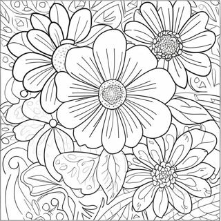 Pagina Para Colorir Das Flores Coloridas Florescendo 99291-37937