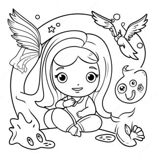 Pagina Para Colorir Da Mira Com Criaturas Magicas 99421 38042