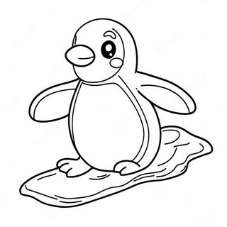 Pagina Para Colorir De Pinguim Adoravel Deslizando No Gelo 99497-38100