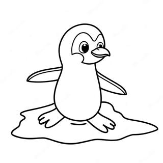 Pagina Para Colorir De Pinguim Adoravel Deslizando No Gelo 99497-38290
