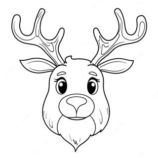 Pagina Para Colorir De Rena Linda Com Nariz Vermelho 99500-38301