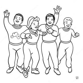 Pagina Para Colorir Dos Personagens Dancantes Dos Wiggles 99548 38331