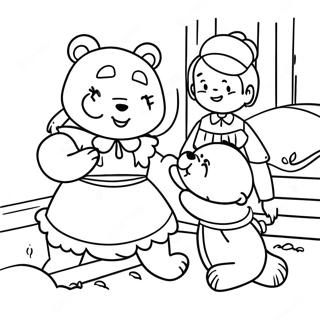 Pagina Para Colorir Da Cachinhos Dourados E Os Tres Ursos 99573-38155