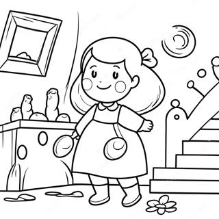 Pagina Para Colorir Da Cachinhos Dourados Curiosa Explorando A Casa 99575-38354