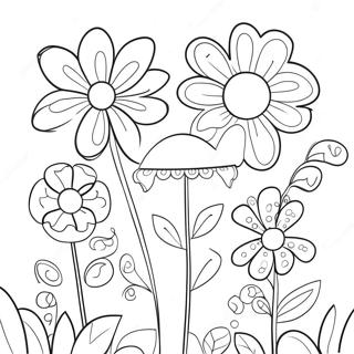 Pagina Para Colorir Flores De Jardim Fantasticas 99703 38456