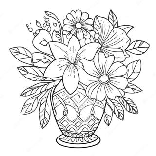 Pagina Para Colorir Do Vaso Floral Bonito 99909-38609