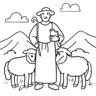 Pagina Para Colorir Pastor E Ovelhas Salmo 23 99935-38635